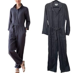 Overlover Magnolia True Linen Jumpsuit Black Small